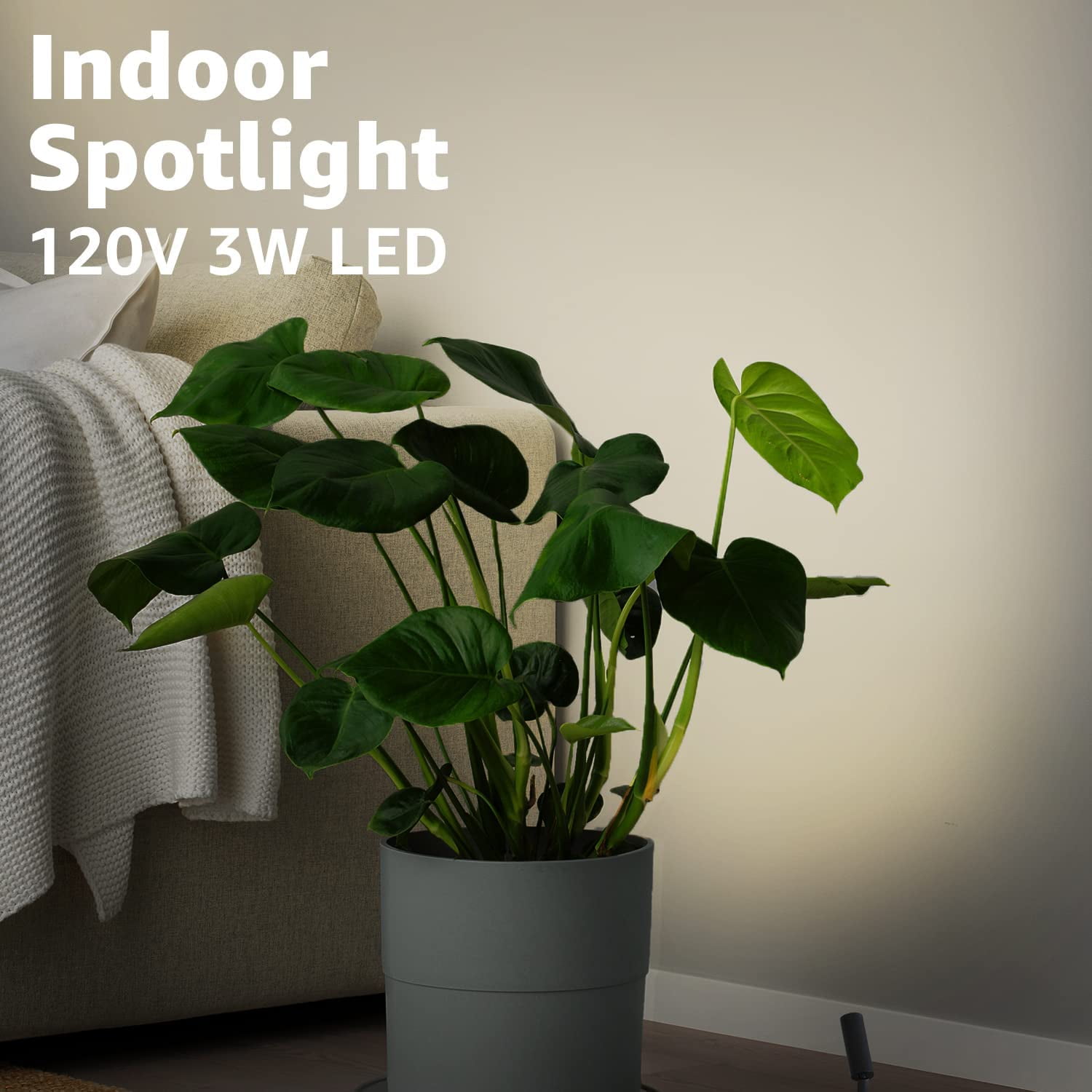 URTOM 2 Pack LED Floor Uplight, Indoor Spotlight Accent Light with Foot Switch, 120V Warm White for Living Room, Bedroom, Corner Lighting