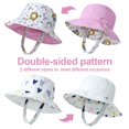 thumbnail image 3 of Baby Sun Hat Print Pattern Reversible Kids Boy Girls Hat UPF 50+ Sun Protection Beach Bucket Hat Wide Brim, 3 of 8