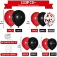 thumbnail image 2 of Ornament & Decor Kit de Arco de Guirnalda de Globos Rojos y Negros - 122 Piezas Globos de Fiesta de látex de confeti Rojo y Negro Compatibles con el día de la Madre Barbacoa Casino, 2 of 5
