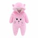 thumbnail image 2 of Cowsor Newborn Baby Bear Outfit Girls Boys Winter Fleece Clothes Hooded Romper Set, 2 of 6