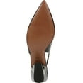 thumbnail image 5 of Franco Sarto Women's Black Leather A-Gena Slingback Pointed Toe Pumps 5M, 5 of 5