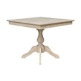 thumbnail image 6 of 36" x 36"  Natural Solid Wood Square Top Pedestal Table - 29.9" Height, 6 of 8