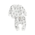 thumbnail image 1 of TSEXIEFOOFU 2 Pieces Baby Boy Cactus Print Round Neck Long Sleeve Tops+ Long Pants Set, 1 of 9