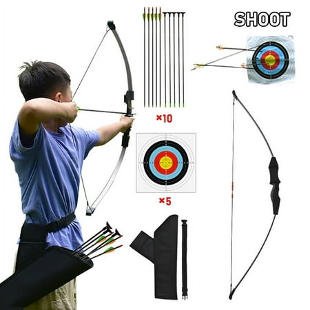 Runzkzy Youth s Direct Pull Training Bow and Arrow Outdoor Archery Competition Equipment Competitive Sports Bow and Arrow