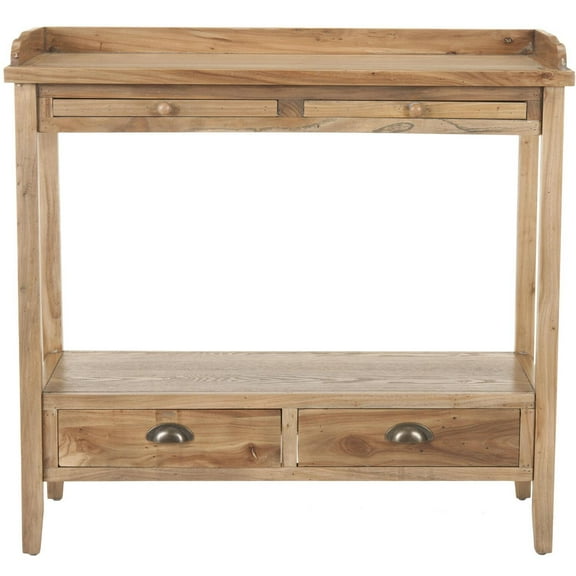 York Pickled Oak Finish Console Table