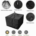 thumbnail image 4 of Cushion Storage Bag - Durable 210D Garden Cushion Storage Bag with Handles and Cover, 81 x 81 x 61 cm Capacity, 4 of 5