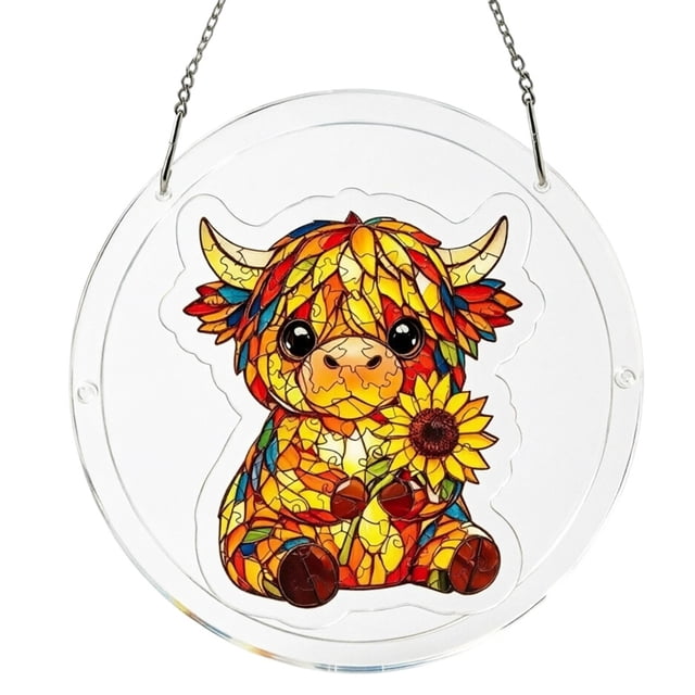 Tong Acrylic Puzzle Style Colored Glass Style Hanging Featuring Unique Irregular Shapes As Home Art Which Can Be Installed On Windows