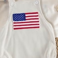 thumbnail image 4 of enyan 4th of July Infant Baby Girls Romper Independence Day Outfit Newborn 3 6 12 18 Months Girl Jumpsuit Overall Beige,12-18 Months, 4 of 4