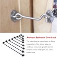 thumbnail image 4 of Maoww Window Eye Latch Switch Anti-rust Convenient Cabinet Hook Multi-functional Black Silent Catch Holder with Screws Gate Showcase Black 16inch, 4 of 6