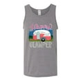 thumbnail image 3 of Happy Glamper | Fancy Camping Camper Van Caravan | Nature Lover Mens Sleeveless Top, Heather Grey, M, 3 of 5