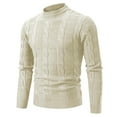 thumbnail image 1 of LOVZFMLL Men's Sweaters, Classic Solid Color Turtleneck Ribbed Pullover, Casual Fashion Everyday Layering Shirt, Warm Winter Tops, Fall Clothes, 1 of 3
