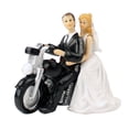 thumbnail image 4 of Bride Groom Motorcycle Wedding Cake Topper Figurine Marriage Gift Topper, 4 of 9