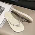 thumbnail image 5 of DIVVce Clear Strap Flip Flops For Women Open Toe Slip On Comfort Casual Summer Footwear, 5 of 7