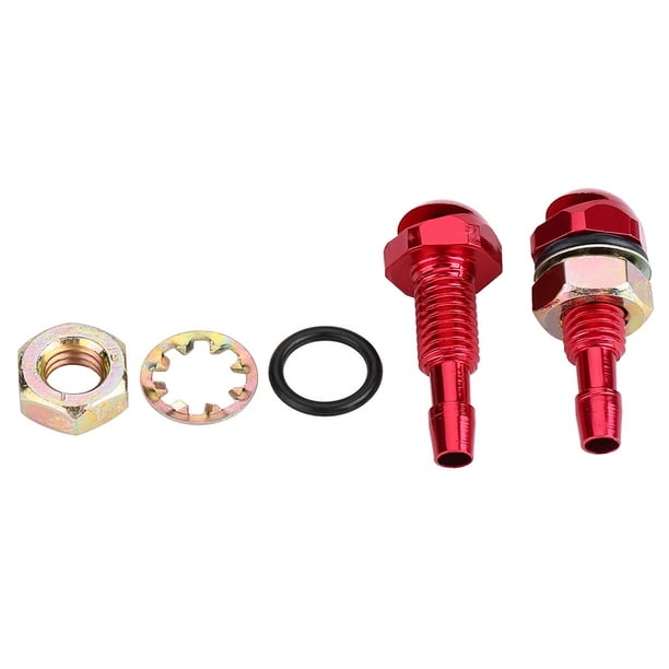 2 uds Universal aleación de aluminio coche Auto parabrisas delantero rociador lavadora boquilla roja Jadeshay A