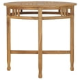 thumbnail image 2 of vidaXL Solid Teak Wood Garden Dining Set 3 Piece with White/Gray Cushions, 2 of 17