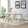 thumbnail image 5 of Cascade Dining Chair Set of 4 - Mid-Century Modern Design, Contoured Waterfall Seat, Flared Back, Painted Bentwood, Beechwood Legs, 331lb Weight Capacity, 5 of 5