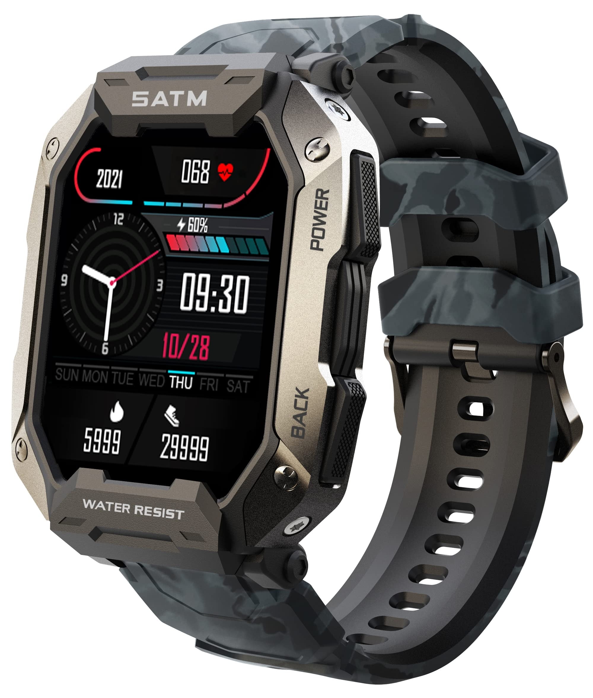 Waterproof Military Smart Watch with Fitness Brunei Ubuy