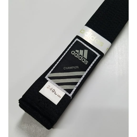 adidas Taekwondo Karate Martial Arts Black Belt, 1.75" Wide
