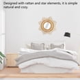 thumbnail image 4 of Wall Mounted Rattan Mirror, Practical Star Shape Wall Decor Rattan Mirror   for Hallway, 4 of 7