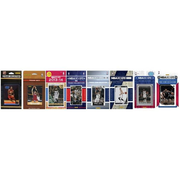 C&I Collectables NETS818TS NBA Brooklyn Nets 8 Different Licensed Trading Card Team Sets