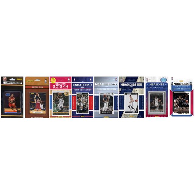 C&I Collectables NETS818TS NBA Brooklyn Nets 8 Different Licensed Trading Card Team Sets