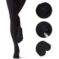 thumbnail image 3 of LAICAIW Girls Ballet Dance Tights Footed Tights Soft & Stretch Pink Black White, 3 of 7
