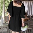 thumbnail image 7 of WENWU Womens Dresses 2024 Spring Summer Deep V Neck Elegant Bow Tie Mini Dress S XL Casual Knee Length Dresses for Women Maxi for Women, 7 of 7