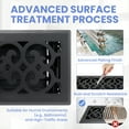 thumbnail image 6 of 4x10 Inches 6 Pack Heavy Duty Walkable Floor Register - Easy Adjust Air Supply Lever Decorative Floor Vent Covers, Charlotte Design Vent Covers for Home - Matte Black, 6 of 9