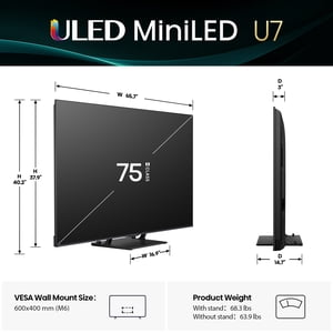 Hisense 75" Class U75QG Series Mini-LED 4K UHD Google Smart TV 75U75QG