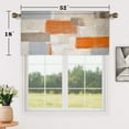 thumbnail image 3 of Orange Gray Kitchen Valances for Windows Half Kitchen Valance Curtains Modern Window Treatment Valances for Living Room Bedroom Bathroom Decor, 3 of 6