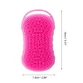 thumbnail image 4 of Unique Bargains 1 Pc Hangable Soap Shape Bath Brush Shower Brush Rose Red, 4 of 6
