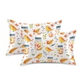 thumbnail image 2 of Haosy Satin Pillowcase for Hair and Skin Standard Cooling Silk Pillow Case with Envelope Closure Bird Leaf Jar 20"x30", 2 of 9