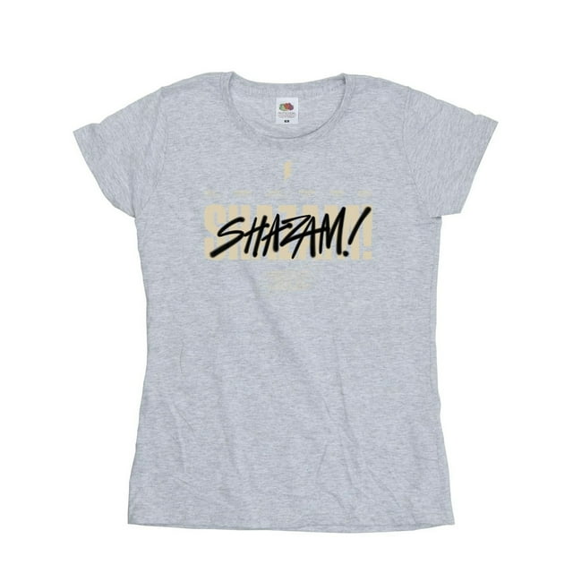 DC Comics T-Shirt en Coton pour Femmes Shazam Fury Of The Gods Logo Vandalisé