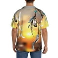 thumbnail image 7 of Goofa Follow Your Dream Dreamcatcher Printed Men's Casual Short-sleeved Shirt,Lightweight Breathable Button-down,Summer Casual men's top,Versatile Fashion shirt-3X-Large, 7 of 7