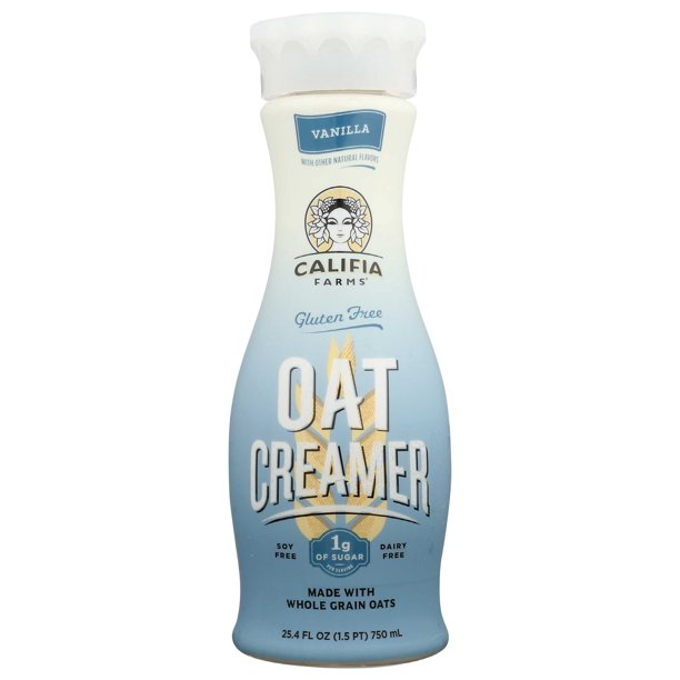 Califia Farms Unsweetened Vanilla Oatmilk Creamer, 25.4 Fluid Ounce 6 per case.