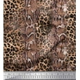 thumbnail image 1 of Soimoi White Cotton Duck Fabric Leopard & Snake Animal Skin Print Fabric by Yard 58 Inch Wide, 1 of 3