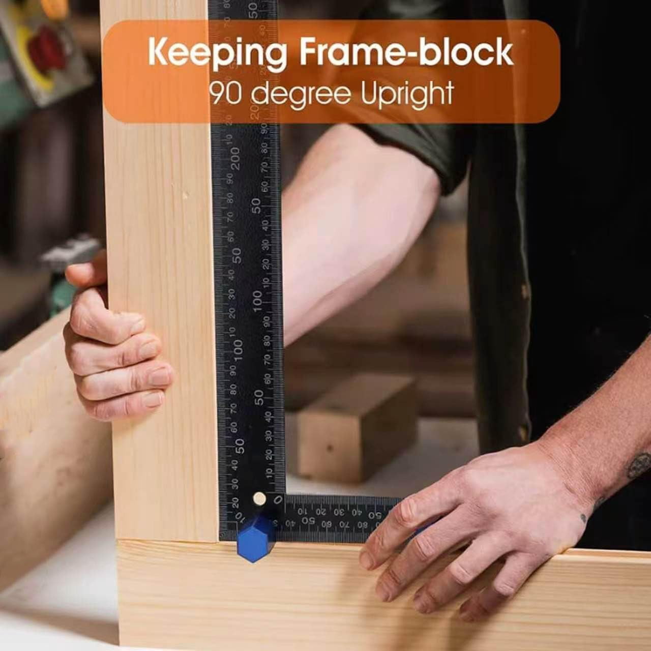 Right Angle Ruler Clamp, 90° Positioning Square, Aluminum Alloy Woodworking Tool, Framing Square Clamp for Cabinet (2pcs