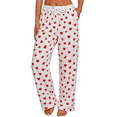 thumbnail image 2 of FLYCURVY Plus Size Women Pajama Pants Soft Long Sleep Lounge Pants Drawstring Star Floral Printed with Pocket S-3XL, 2 of 6