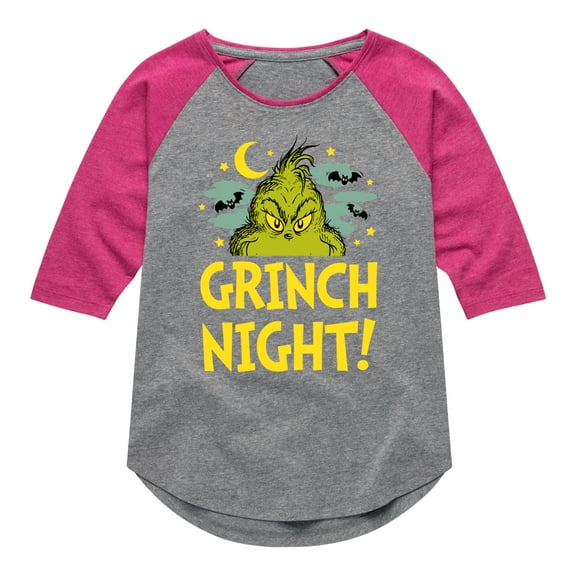 The Grinch - Grinch Night - Toddler & Youth Girls Raglan Graphic T-Shirt
