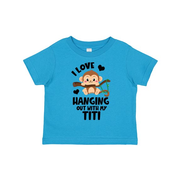 Inktastic Monkey I Love Hanging out with My Titi Boys or Girls Toddler T-Shirt