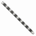 thumbnail image 3 of White Stainless Steel bracelet Links Link, Black Men's 8.5 in 12.07 mm, 3 of 4
