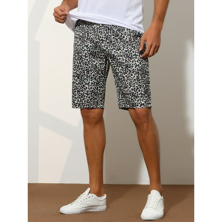 Unique Bargains Cheetah Print Shorts - Stylish Summer Pants