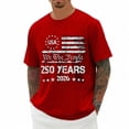 thumbnail image 5 of 250 Anniversary Usa Shirt Men's Shirts Short Sleeve Vintage 250 Years American 1776-2026 250th Birthday Usa T-Shirt Breathable Oversized America Pullover Tee, 5 of 6