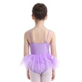 thumbnail image 4 of HULIJA Little Kids Girl Camisole Ballet Dance Tutu Dress Gymnastics Skirted Leotard Ballerina Lavender 4T, 4 of 8