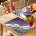 thumbnail image 4 of Purple Grey Modern Geometric Placemats Set of 6 Abstract Beach Place Mats Table Mats Kitchen Dining Home Outdoor Party Table Decoration, 4 of 9
