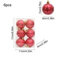 thumbnail image 3 of XYAIYT 6 Pack Christmas Ball Christmas Tree Ornaments Shatterproof Painted Gloss Matte Glitter Finish Lightweight Easy to Hang for Home Holiday Tree Mantel Wreath Office Party Decoration 2.4in Red, 3 of 6