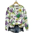 thumbnail image 4 of Mifsaly Womens Mardi Gras Sweatshirt Star Printed Long Sleeve Carnival Pullover Tops Sequin Print Funny Festival Party Shirts Going Out Daily Streetwear T-Shirt L, 4 of 6