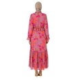 thumbnail image 5 of Fuchsia - Orange - Floral - Crew neck - Fully Lined - Modest Dress - Refka, 5 of 5