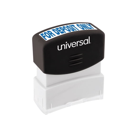 Pre-Inked 1-Color 'FOR DEPOSIT ONLY' Message Stamp - Blue