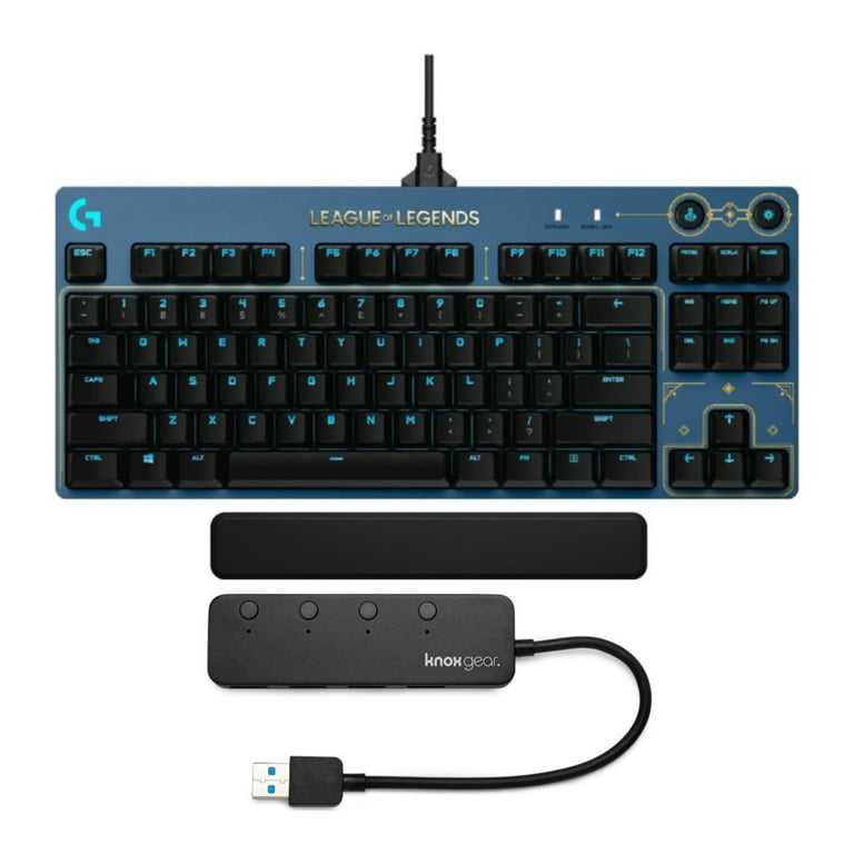 aborre Ofte talt Forstærker Logitech G PRO Mechanical Gaming Keyboard (League of Legends Edition) with  Palm Rest and USB Hub - Walmart.com